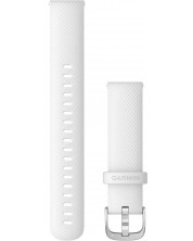 Каишка Garmin - QR Silicone, Venu/vivomove, 20 mm, White/Silver -1