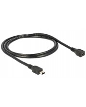 Кабел Delock - 82667, Mini USB-B/Mini USB-B, 1 m, черен -1