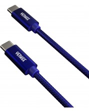 Кабел Yenkee - 2075100311, USB-C/USB-C, 0.2 m, син -1