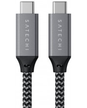 Кабел Satechi - ST-U4C25M, USB-C/USB-C, 0.25 m, сив -1