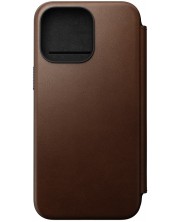 Калъф Nomad - Modern Leather Folio, iPhone 15 Pro Max, кафяв -1