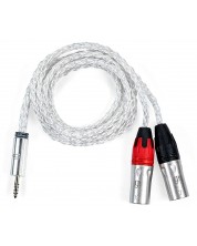 Кабел iFi Audio - Cable Series, 4.4 mm/2x XLR, 1 m, бял