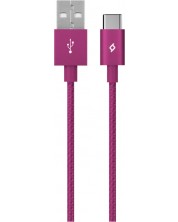 Кабел ttec - AlumiCable, USB-A/USB-C, 1.2 m, розов -1