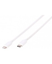 Кабел Vivanco - 45281, USB-C/Lightning, 1 m, бял -1