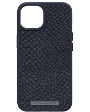 Калъф Njord - Salmon Leather MagSafe, iPhone 14, черен