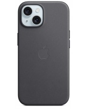 Калъф Apple - FineWoven MagSafe, iPhone 15, черен