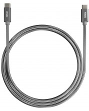 Кабел Yenkee - 2075100314, USB-C/USB-C, 1 m, сив -1