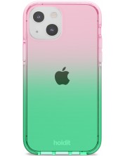 Калъф Holdit - SeeThru, iPhone 13, Grass green/Bright Pink