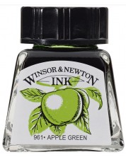 Калиграфски туш Winsor & Newton - Зелен, 4 ml -1