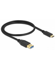 Кабел Delock - 83869, USB-C/USB-A, 0.5 m, черен -1