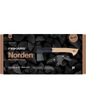 Къмпинг сет Fiskars - Брадва Norden N7 + предпазител за острието