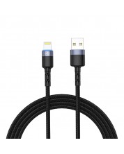 Кабел Tellur - TLL155373, USB-A/Lightning, 1.2 m, черен -1