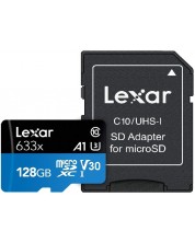 Карта памет Lexar - High-Performance 633x, 128GB, micro SDХC -1