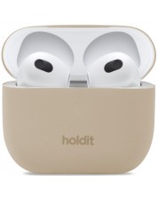 Калъф за слушалки Holdit - Silicone, AirPods 3, Latte Beige