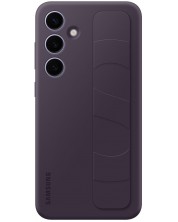 Калъф Samsung - Standing Grip Cover, Galaxy S24 Plus, тъмнолилав -1