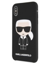 Калъф Karl Lagerfeld - Full Body Iconic, iPhone X/XS, черен
