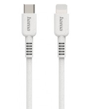 Кабел Hama - 187284, USB-C/Lightning, 1 m, бял -1