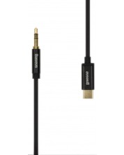 Кабел Baseus - CAM01-01, USB-C/3.5 mm, 1.2 m, черен