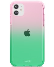 Калъф Holdit - SeeThru, iPhone 11/XR, Grass green/Bright Pink -1