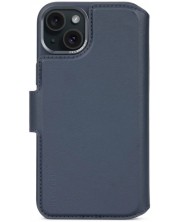 Калъф Decoded - Leather Detachable Wallet MagSafe, iPhone 15 Plus, син