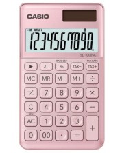 Калкулатор Casio SL-1000SC джобен, 10 dgt, розов металик