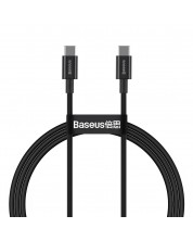 Кабел Baseus - Superior, USB-C/USB-C, 1 m, черен -1