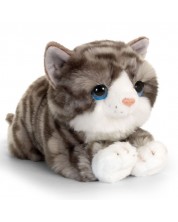 Плюшено легнало коте Keel Toys - Сиво, 25 cm -1