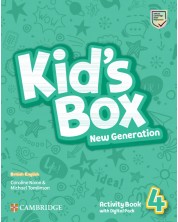 Kid's Box New Generation Level 4 Activity Book with Digital Pack British English / Английски език - ниво 4: Учебна тетрадка с код -1