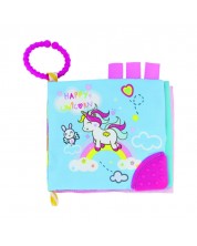 Образователна текстилна книжка KikkaBoo - Happy Unicorn