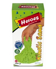 Кинетичен пясък в кутия Heroes - Зелен цвят, 1000 g -1