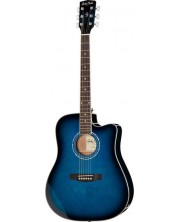 Акустична китара Harley Benton - D-120CE TB, синя -1