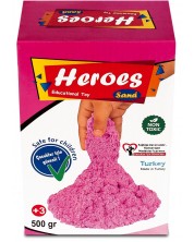 Кинетичен пясък в кyтия Heroes - Розов цвят, 500 g