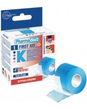 Kinesio First Aid Терапевтична лента, синя, 5 m х 5 cm, Pharmadoct