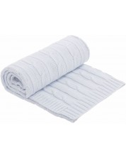 Плетено памучно одеяло KikkaBoo - Light Bluе -1