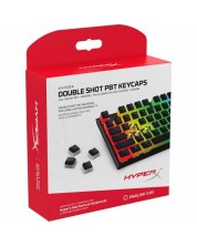 Клавиши за механични клавиатури HyperX - Double Shot, 104 бр., черни