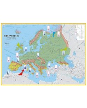 Климат и води: Стенна карта на Европа (1:5 000 000) 
