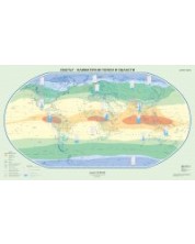 Климатични пояси и области: Стенна карта на света (1:20 000 000) -1