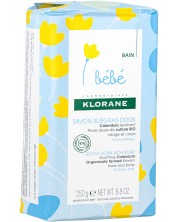 Klorane Bebe Calendula Нежен сапун за лице и тяло, 250 g