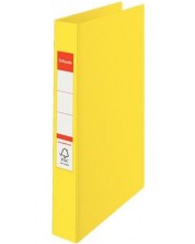 Класьор Esselte Vivida - А4, 3 cm, 2 ринга, сменяем етикет, жълт -1
