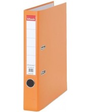 Класьор Esselte Eco - А4, 5 cm, PP, метален кант, сменяем етикет, оранжев -1