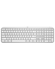 Клавиатура Logitech - MX Keys S for Mac USINTL, безжична, Pale Grey -1