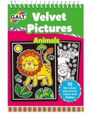 Книжка за оцветяване с кадифе Galt - Животни -1