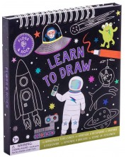Книжка за рисуване Floss and Rock - Научи се да рисуваш, Космос -1