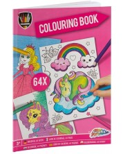 Книжка за оцветяване Grafix Colouring - Фантазия, А4, 64 страници -1