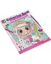 Книжка за оцветяване Grafix Colouring - А4, със стикери, за момиче