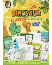 Книжка за оцветяване и дейности Grafix - Динозавър -1