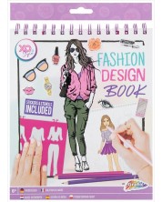 Книга за моден дизайн Grafix - 36 листа, 5 шаблона и стикери -1