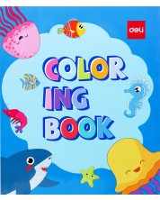 Книжка за оцветяване Deli EN044 - Морски животни