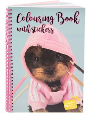 Книжка за оцветяване със стикери Studio Pets - A4, кученце