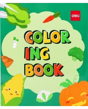 Книжка за оцветяване Deli EN042 - Зеленчуци